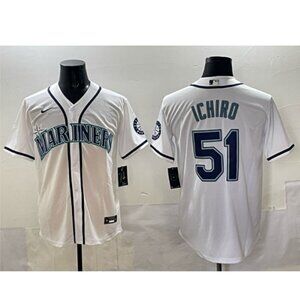 Mens Youths Ichiro Suzuki White Stitched Jersey